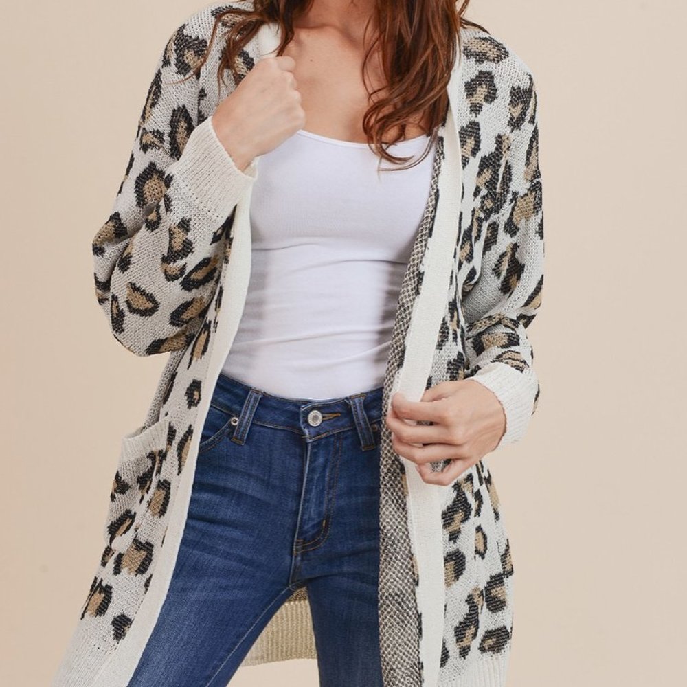 Leopard Print Lightweight Cardigan